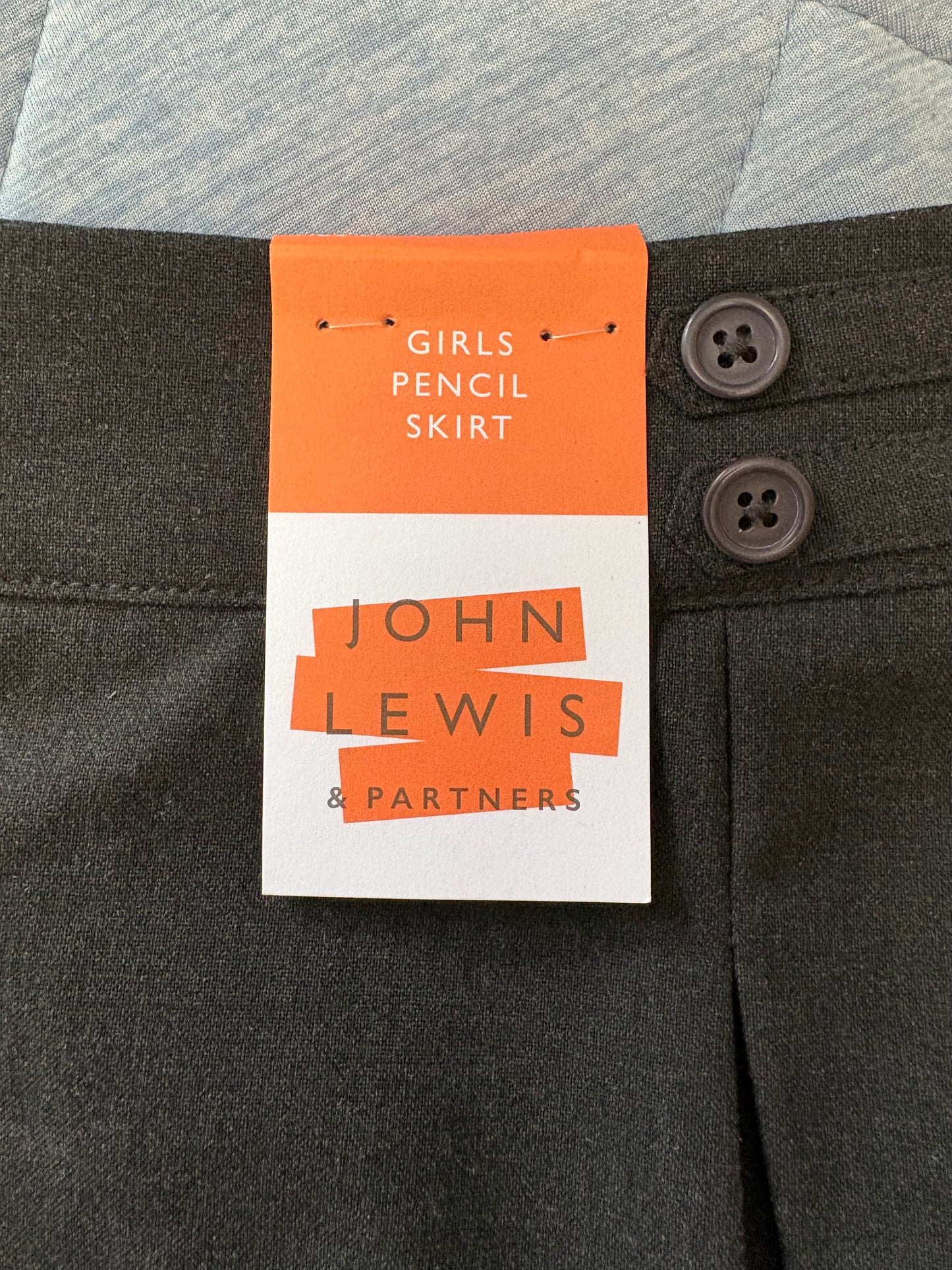 John Lewis Pencil Skirt Colour Grey Size 8 Years