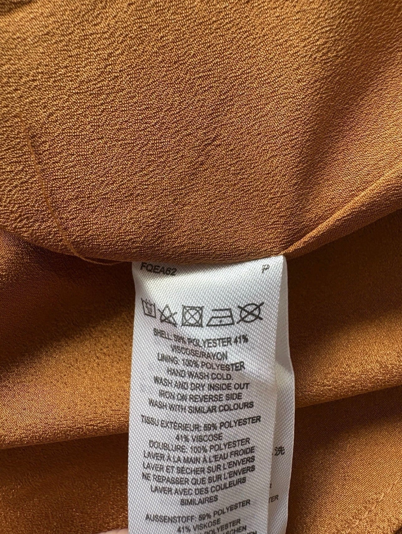 French Connection Bonati burn out drape dressColour Glazed Ginger Size 10