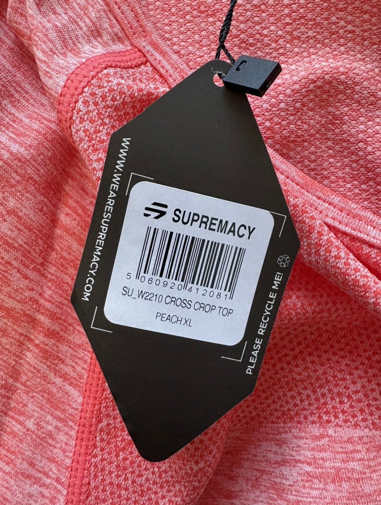 Supremacy Cross Crop Top Colour Peach
