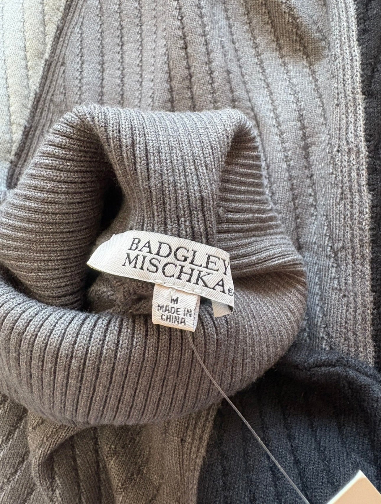 Badgley Mischka colourblock roll neck jumper Colour Black/grey Size M