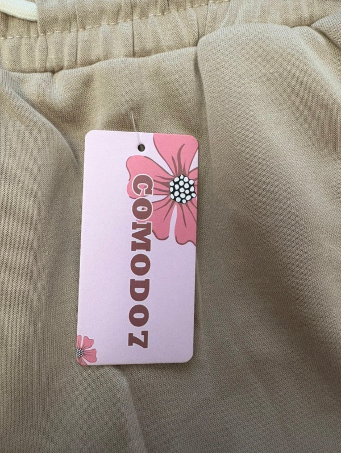 Comodo7 Flared Leg Jogging Trousers Colour Beige One Size 10-16