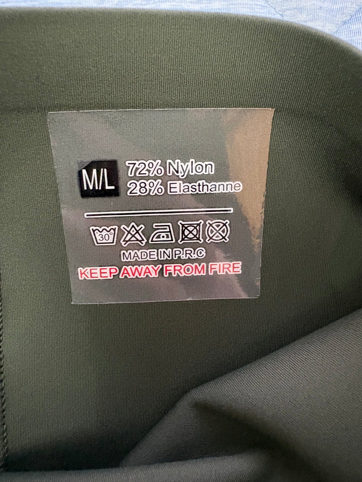 Yu & Me Cycling Shorts Colour Khaki Size M/L UK Size 8/10