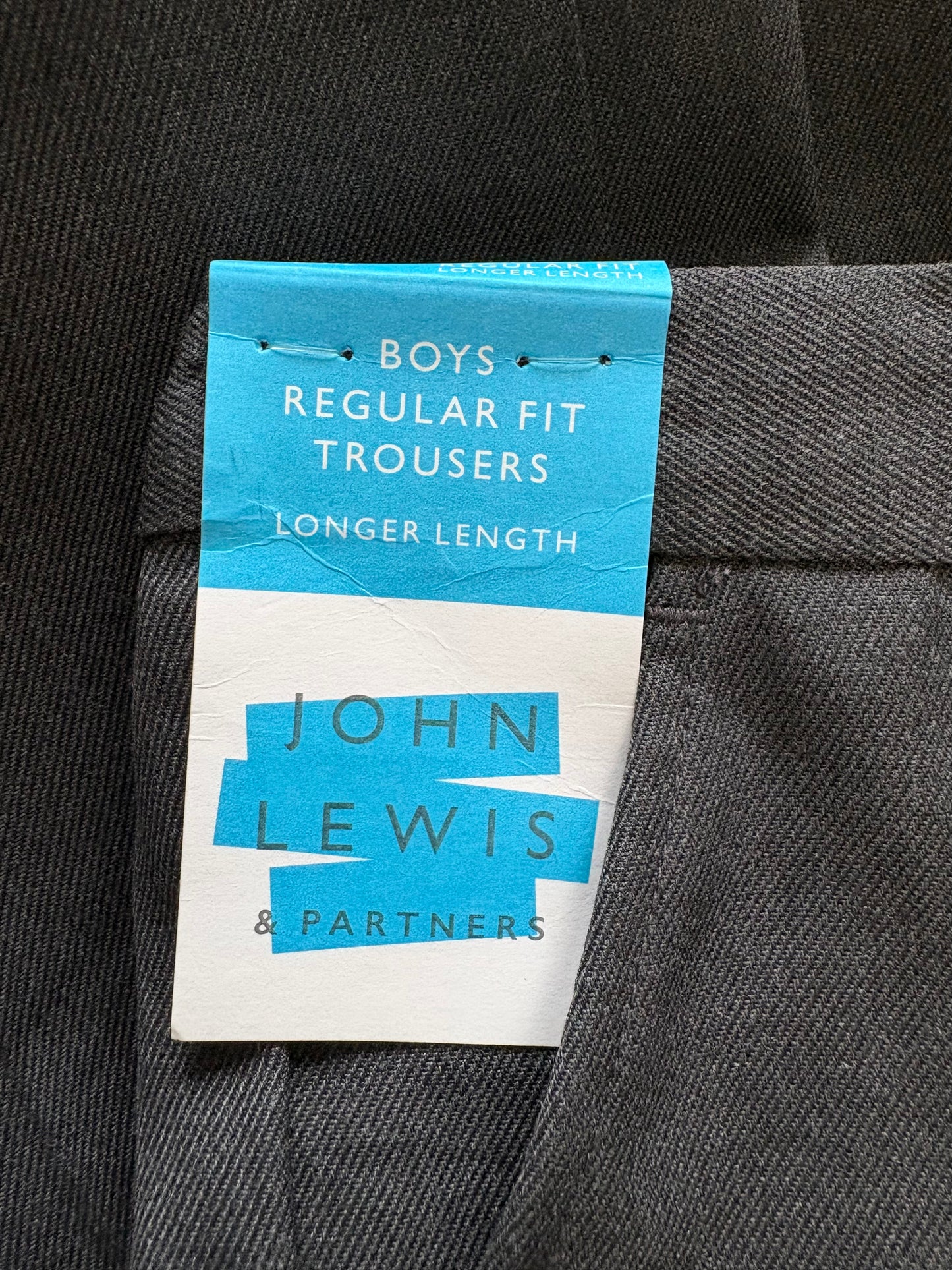 John Lewis Regular Fit Longer Length Trousers Colour Grey Size 11 Years