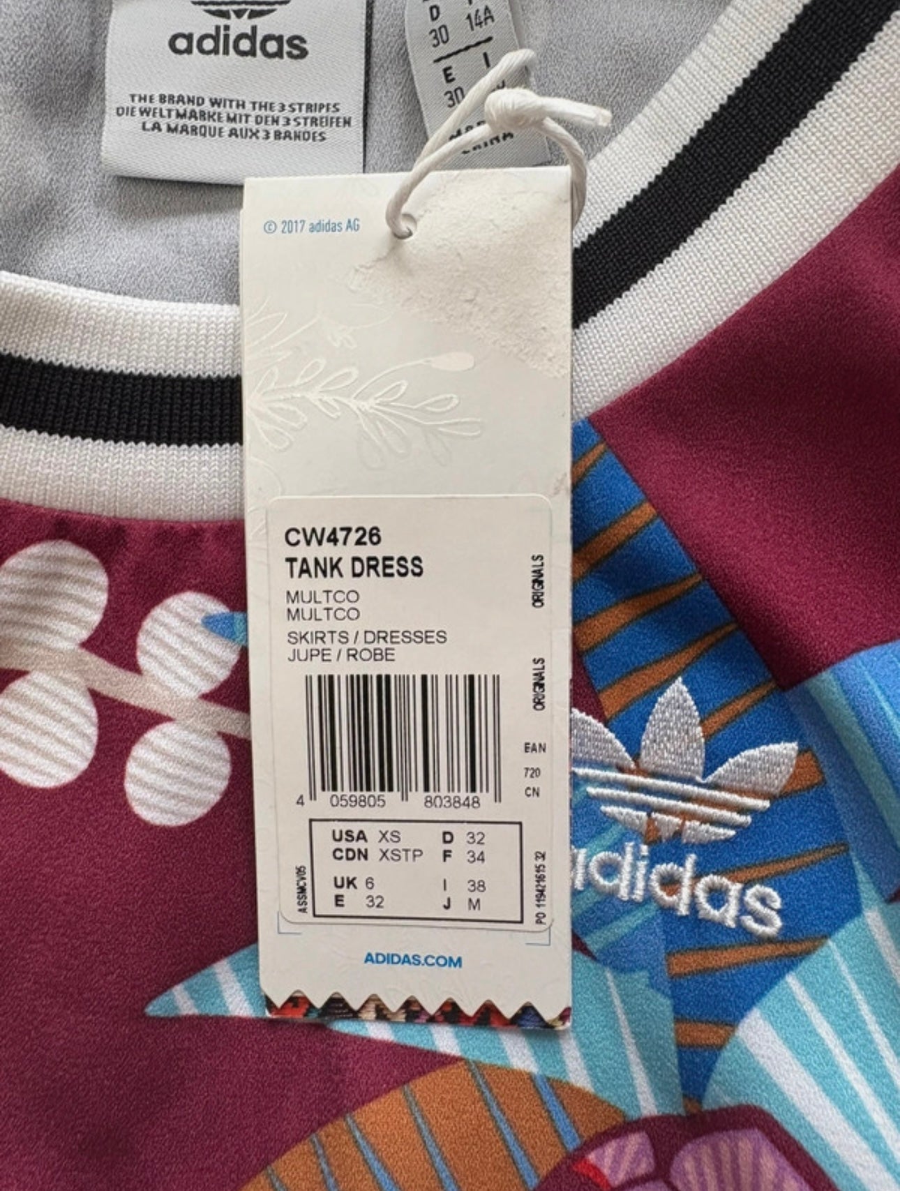 Adidas Originals Tank Dress Colour Multi Size 4