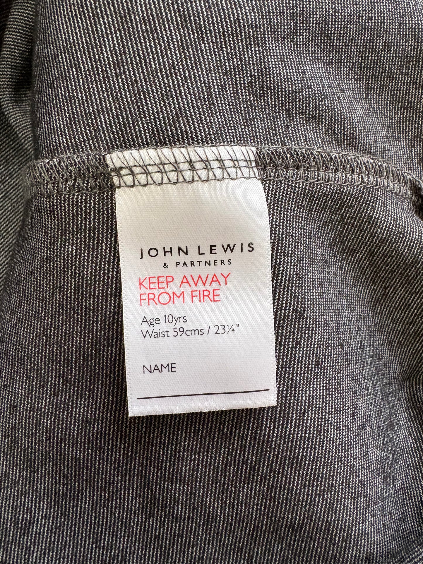 John Lewis Jersey Panel Pleated Skirt Colour Grey Size 10 Years