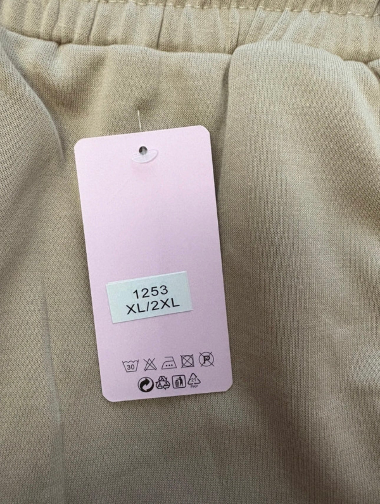 Comodo7 Flared Leg Jogging Trousers Colour Beige One Size 10-16