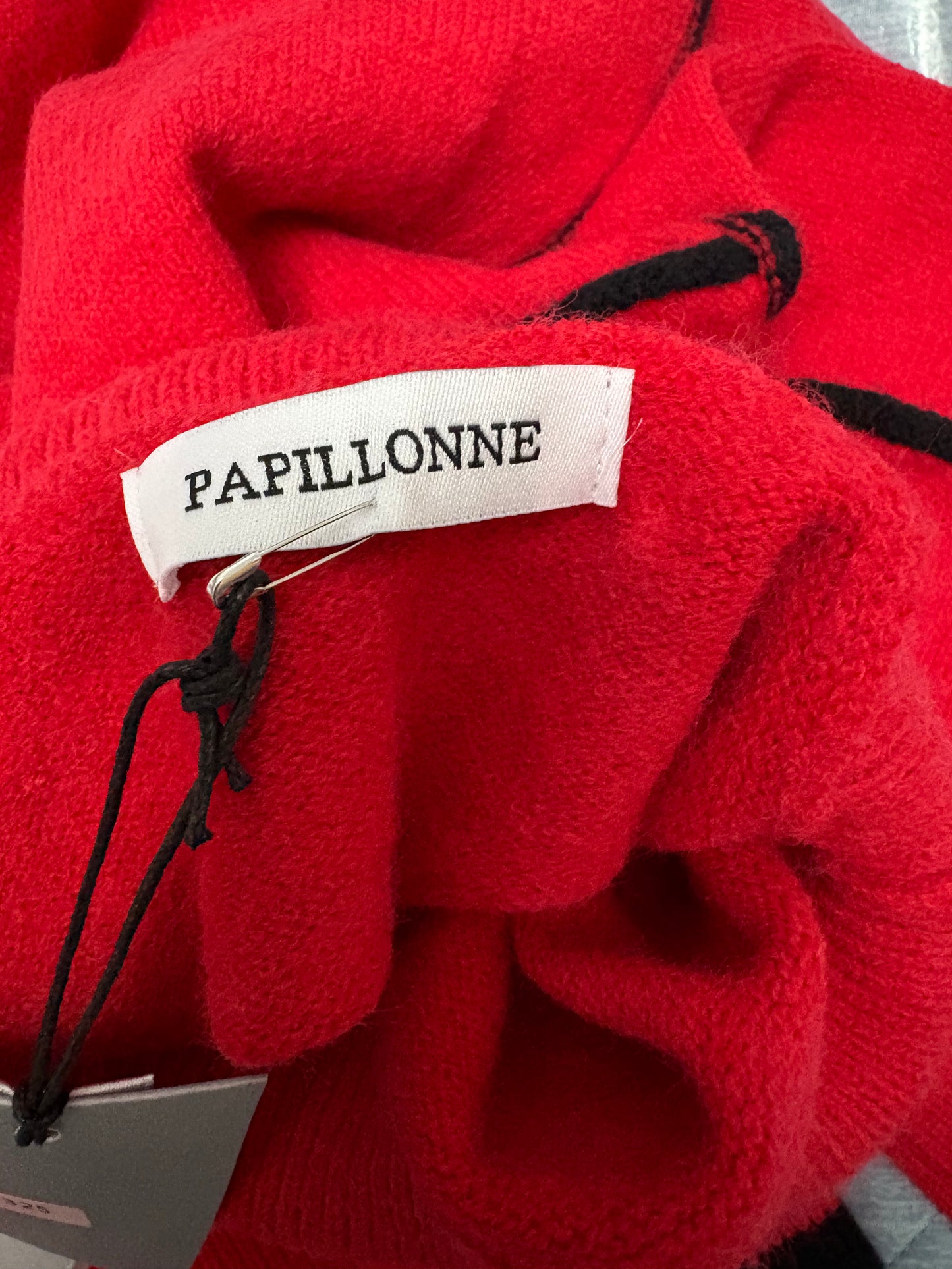 Papillonne Roll Neck Jumper Colour Red One Size 10-22