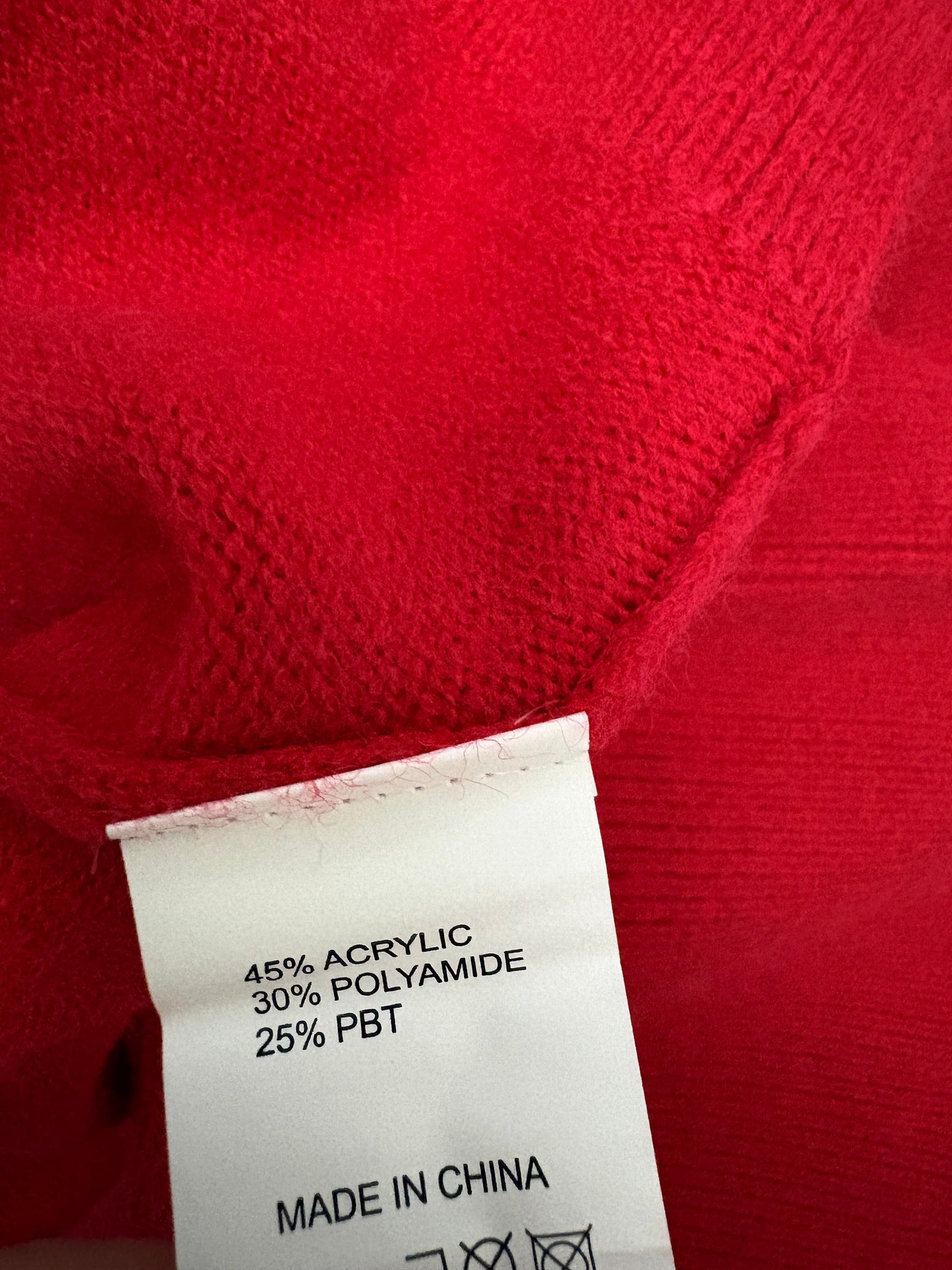 Papillonne Roll Neck Jumper Colour Red One Size 10-22