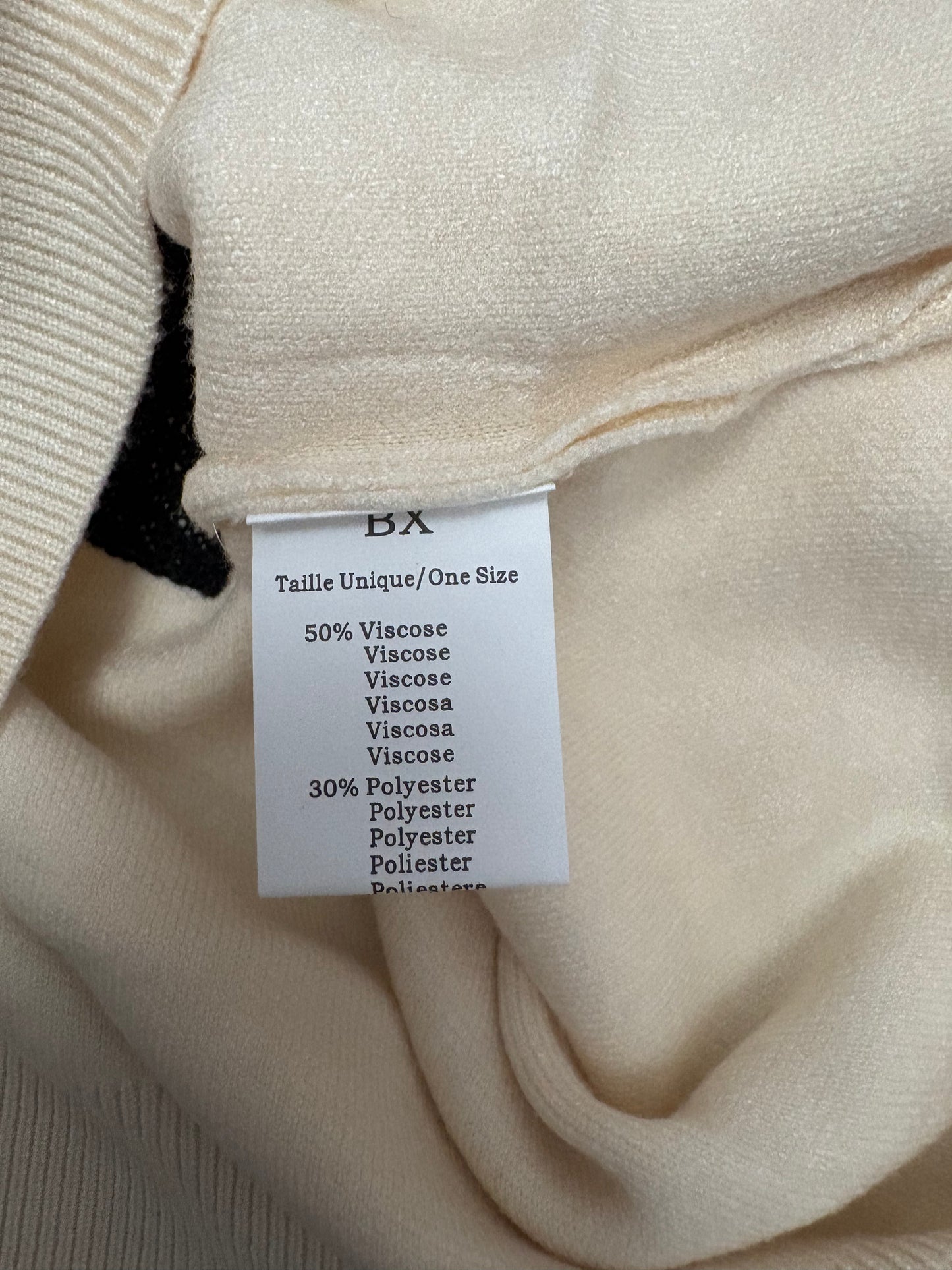 Enzoria 'Los Angeles' Embossed Jumper Colour Beige One Size 12-22