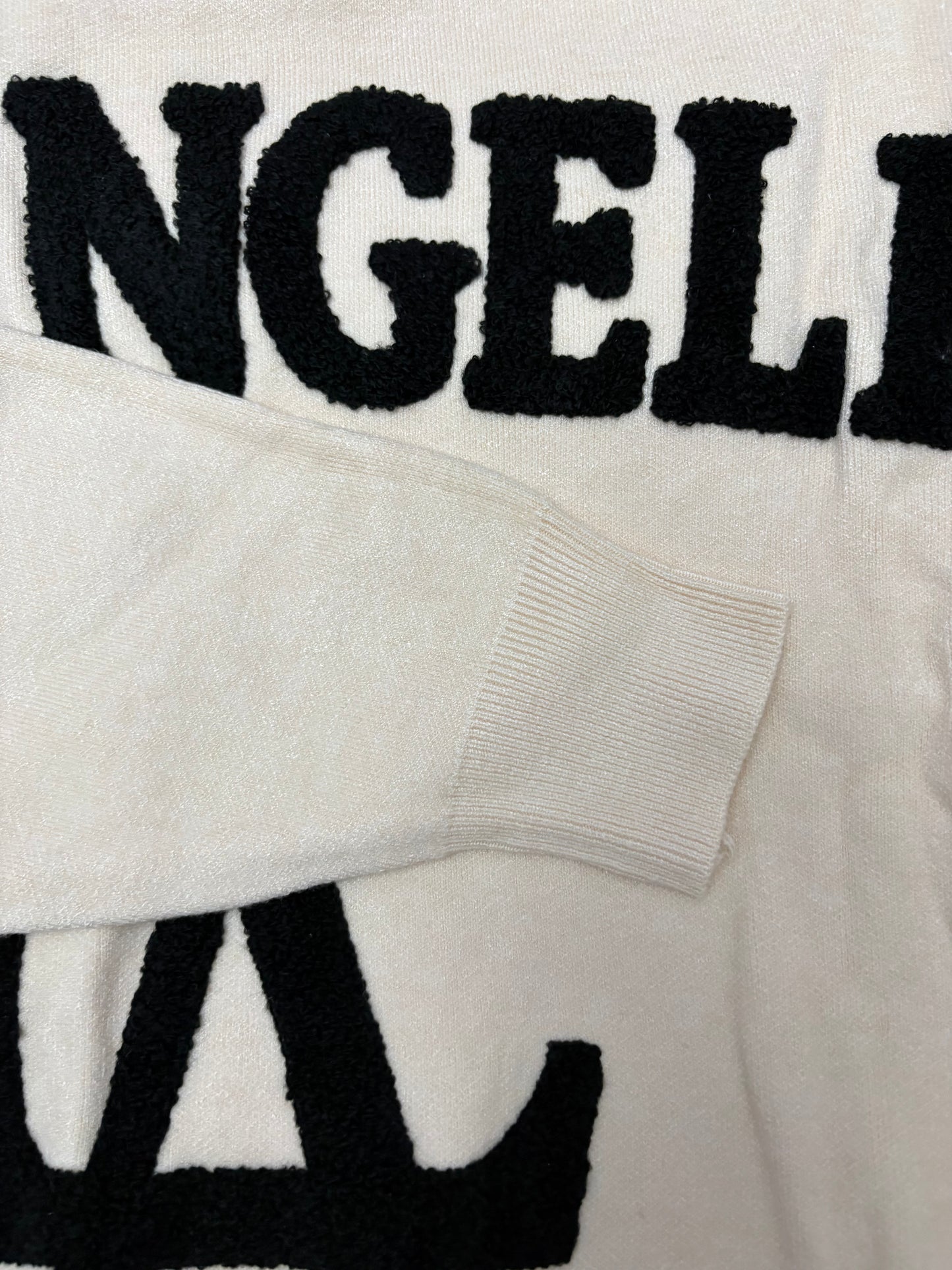 Enzoria 'Los Angeles' Embossed Jumper Colour Beige One Size 12-22