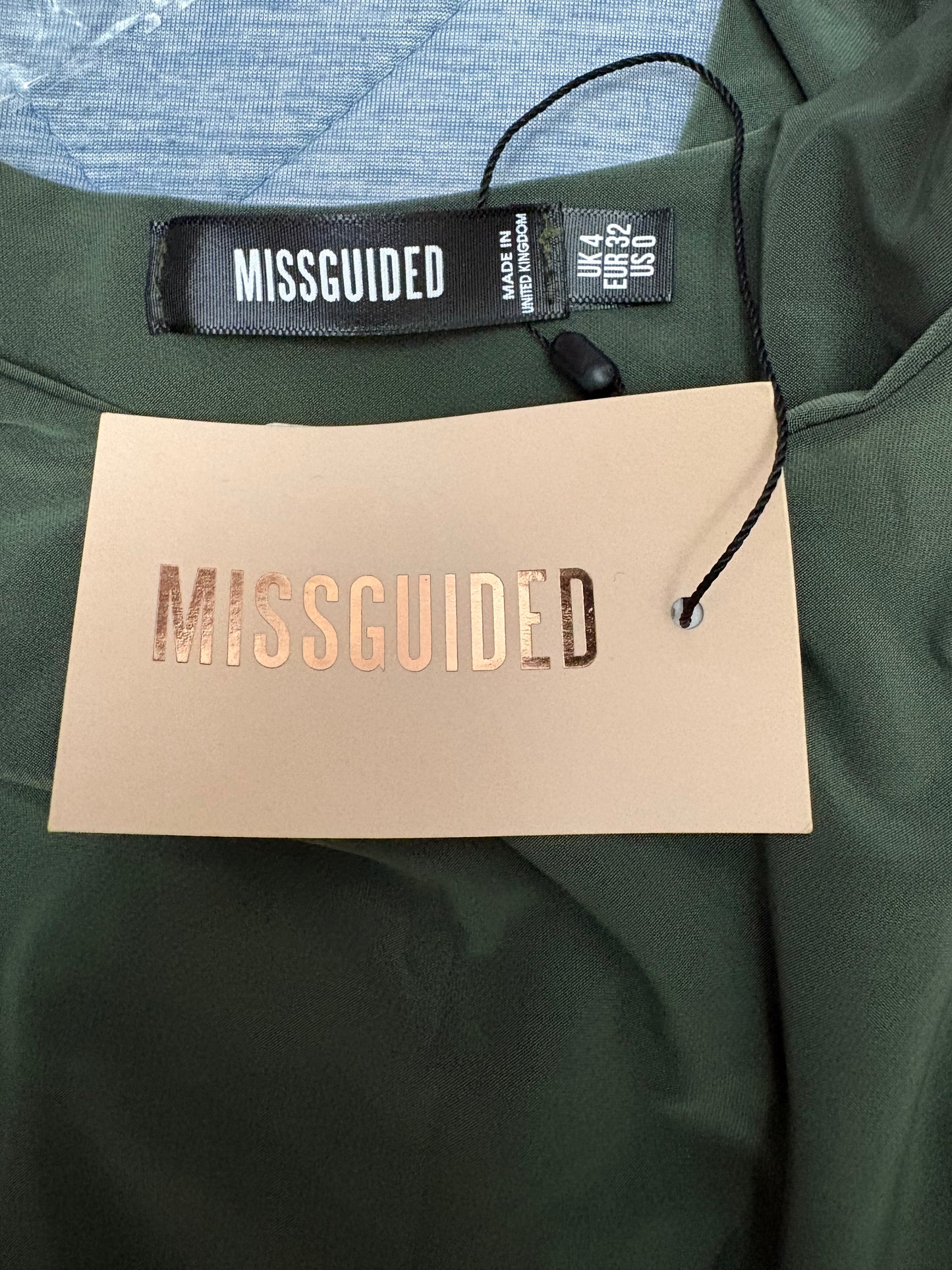 Missguided Maternity Ruched Side Short Sleeve Dress Colour Khaki Size 4