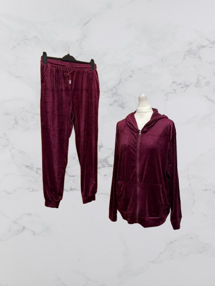 Love My Fashions Velvet Set Colour Wine One Size 10-16