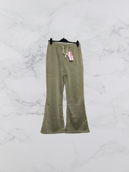 Comodo7 Flared Leg Jogging Trousers Colour Khaki One Size 10-16