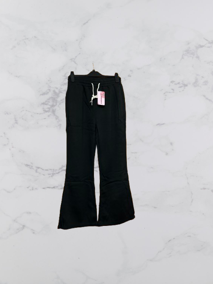 Comodo7 Flared Leg Jogging Trousers Colour Black One Size 10-16
