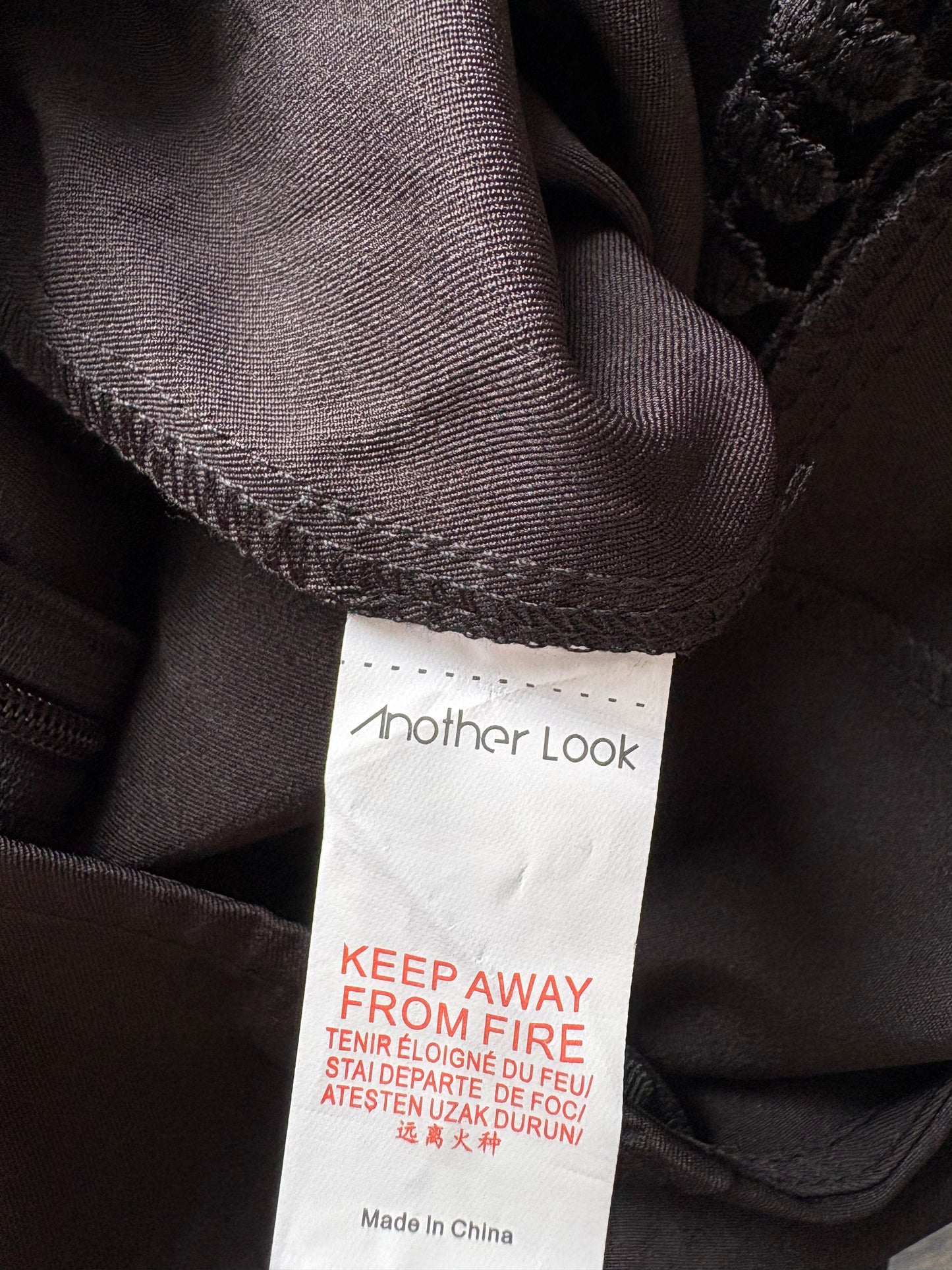 Another Look crochet detail jumpsuit Colour Black Size 10