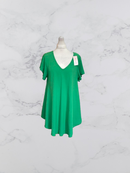 New Collection Short Sleeve Top Colour Green One Size 12-22