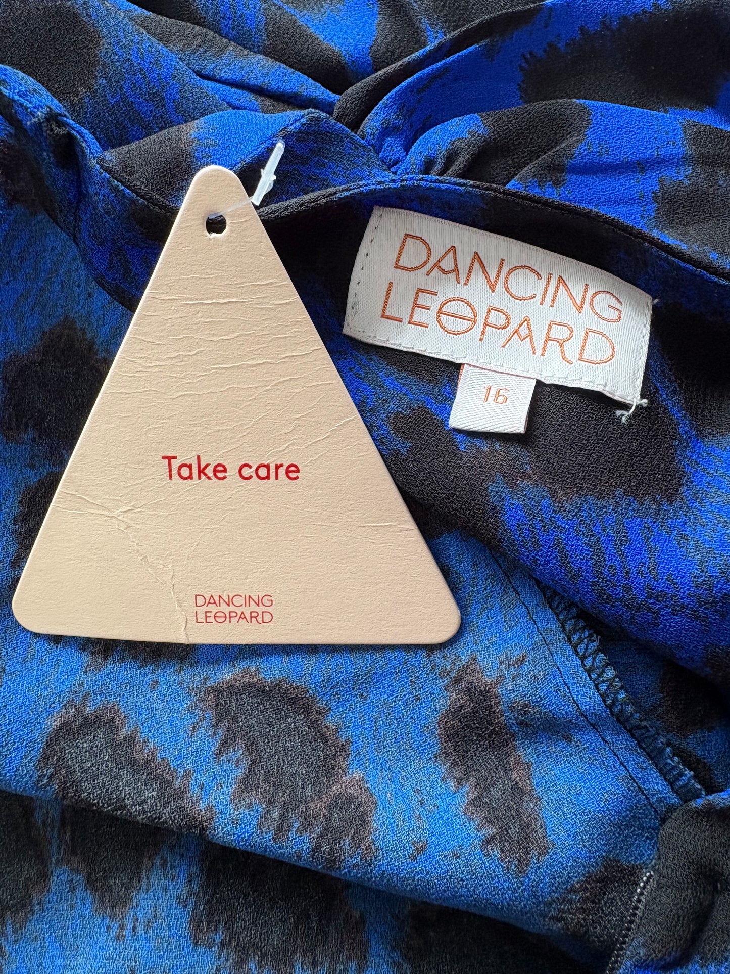 Dancing Leopard Print Jumpsuit Colour Blue Size 16