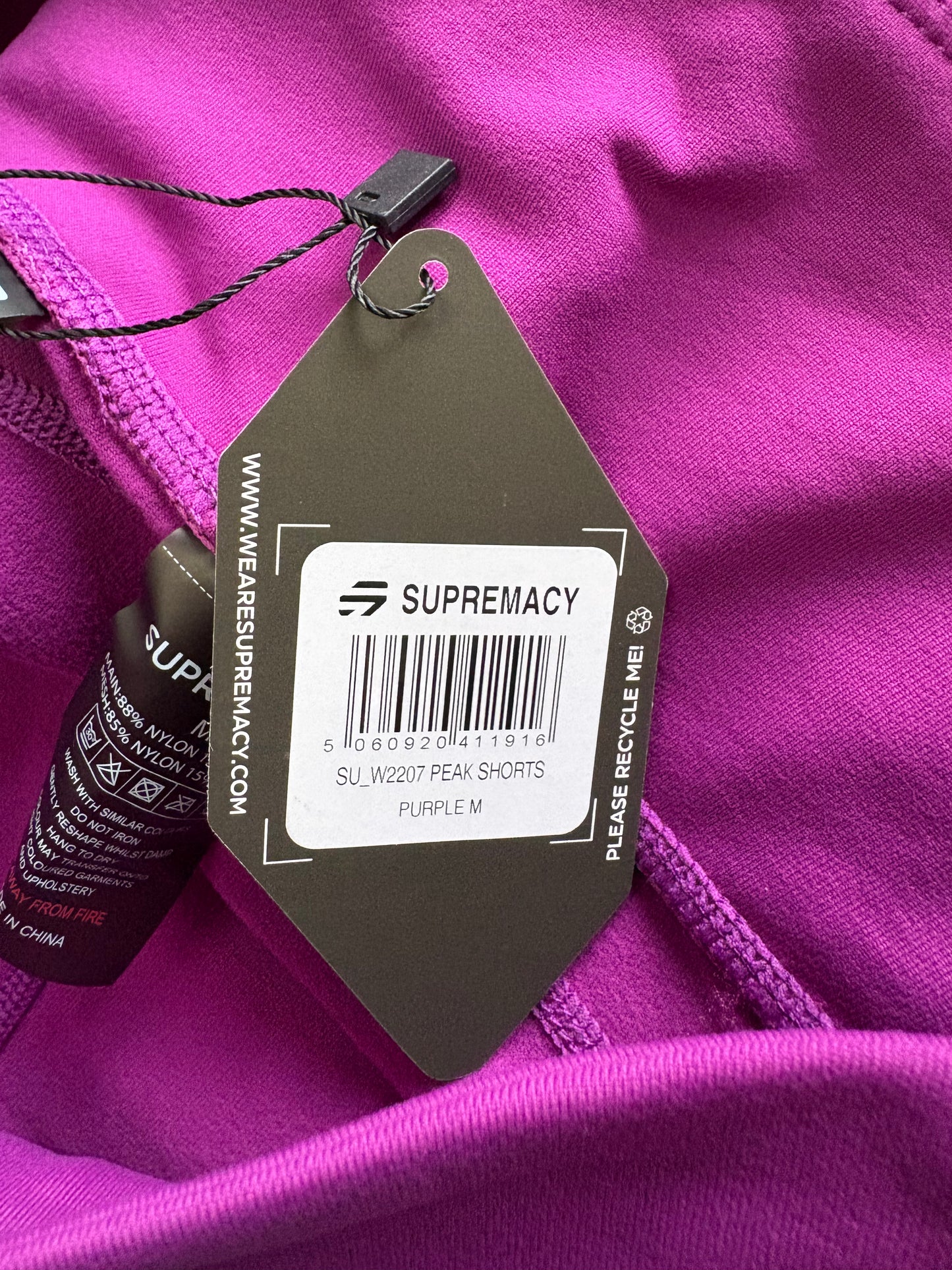 Supremacy Peak Shorts Colour Purple Size M