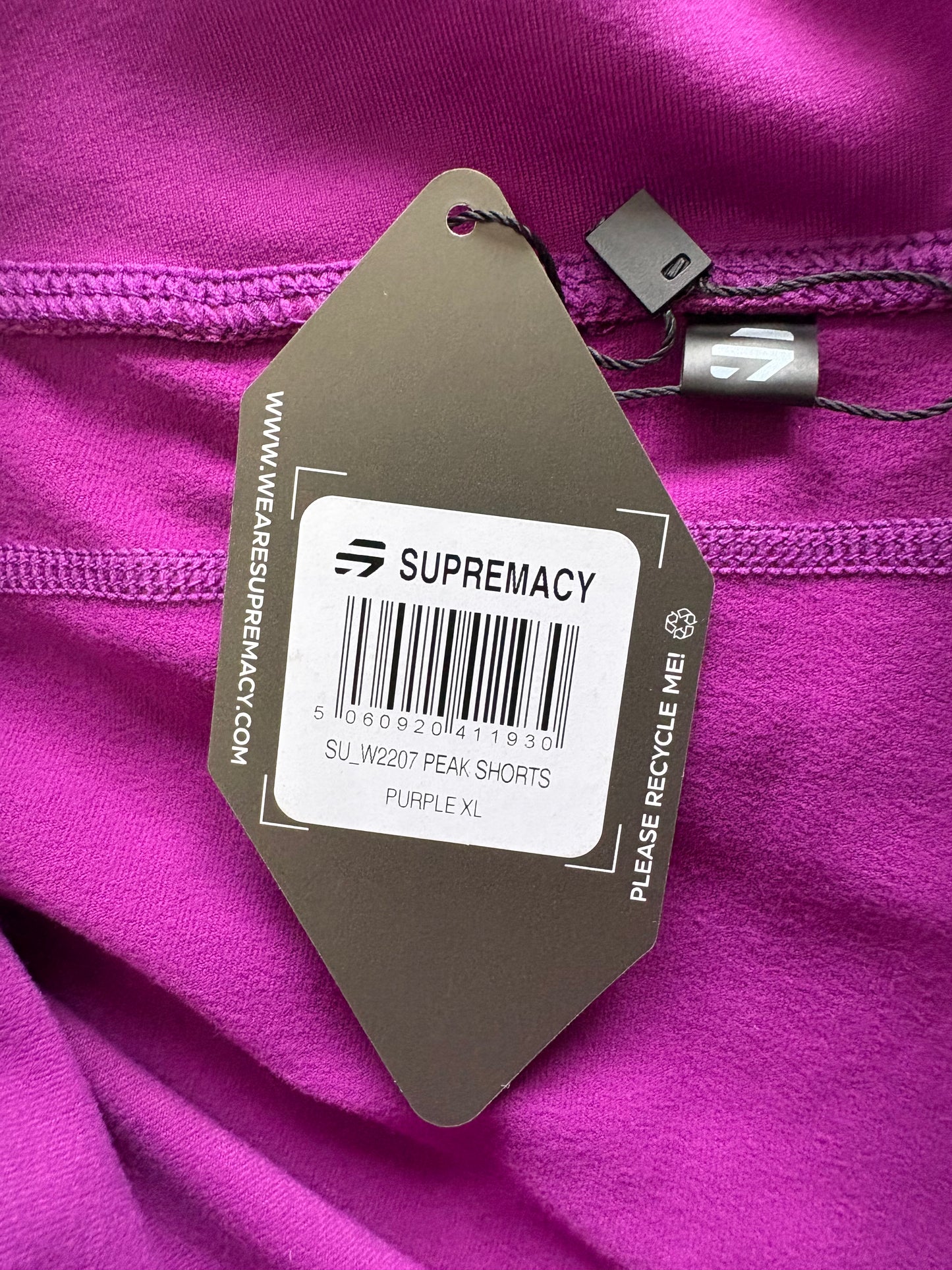 Supremacy Peak Shorts Colour Purple Size XL