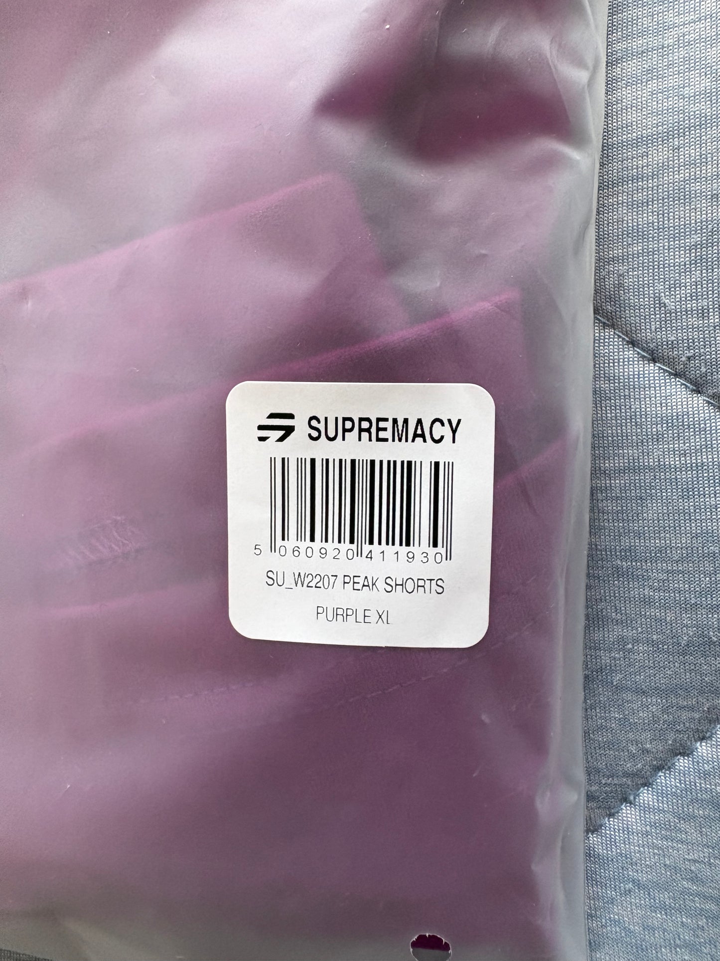 Supremacy Peak Shorts Colour Purple Size XL