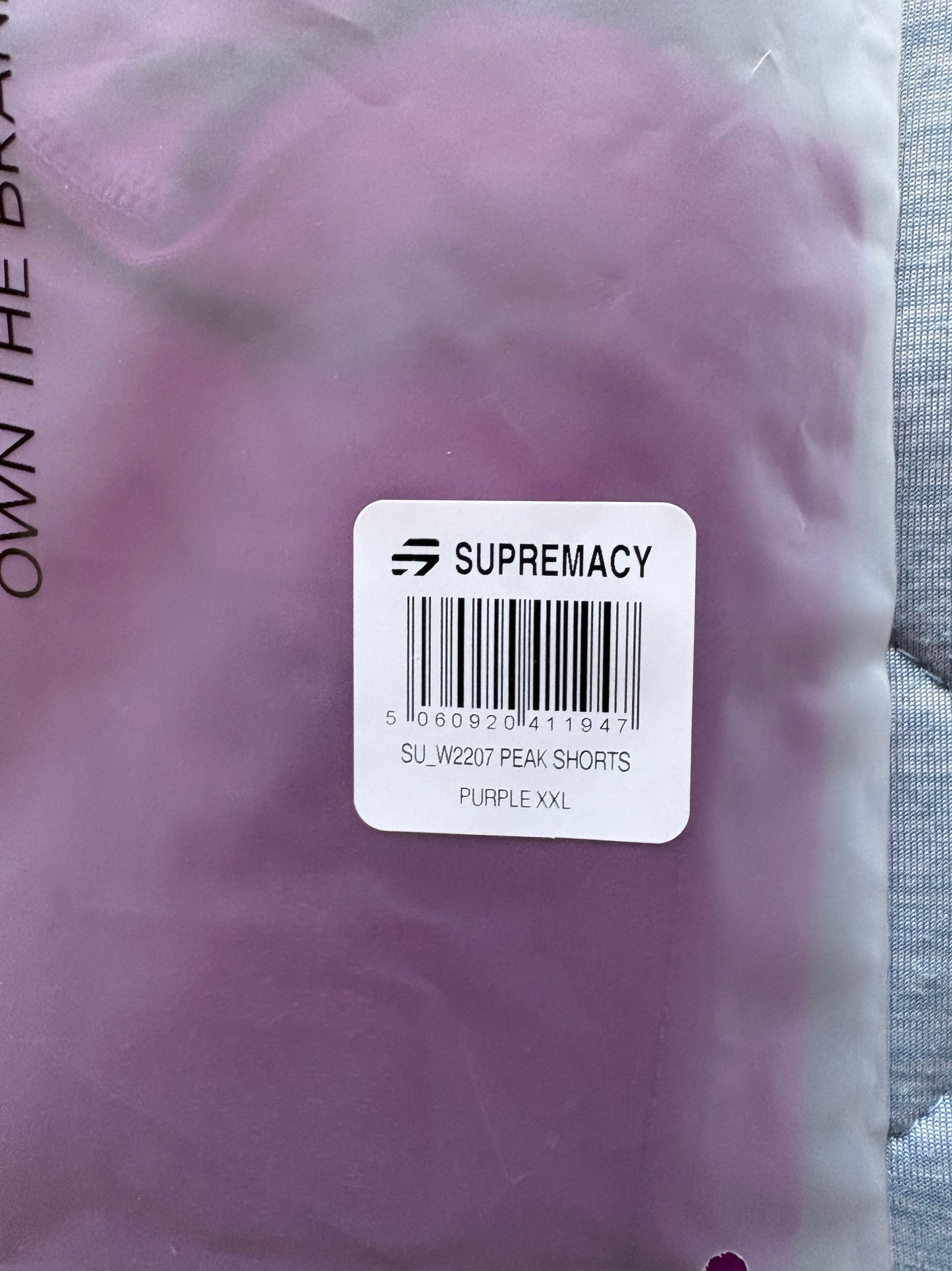 Supremacy Peak Shorts Colour Purple Size XXL