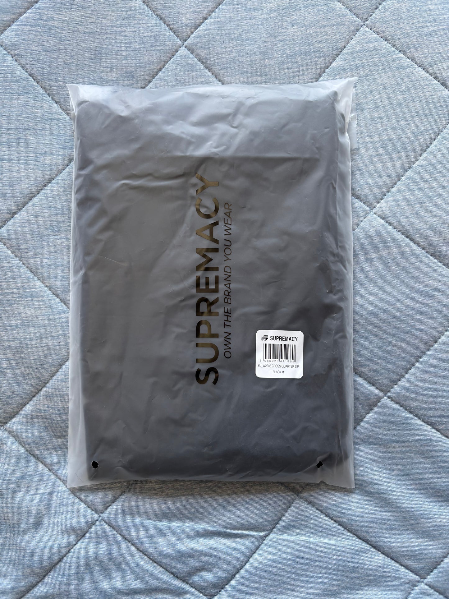 Supremacy Cross Quarter Zip Long Sleeve Top Colour Black Size M