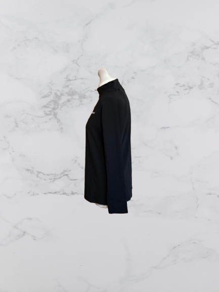 Supremacy Cross Quarter Zip Long Sleeve Top Colour Black Size M