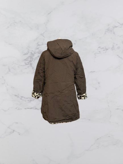 Bilin Reverse-able Faux Fur Hooded Jacket Colour Coffee Size L