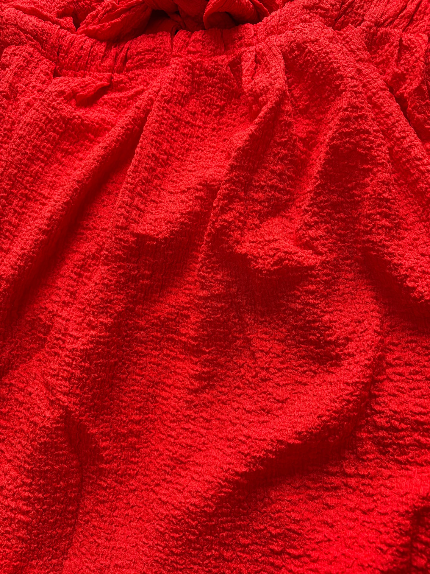 JS Millenium Tie At Back Waffle Top Colour Red Size L