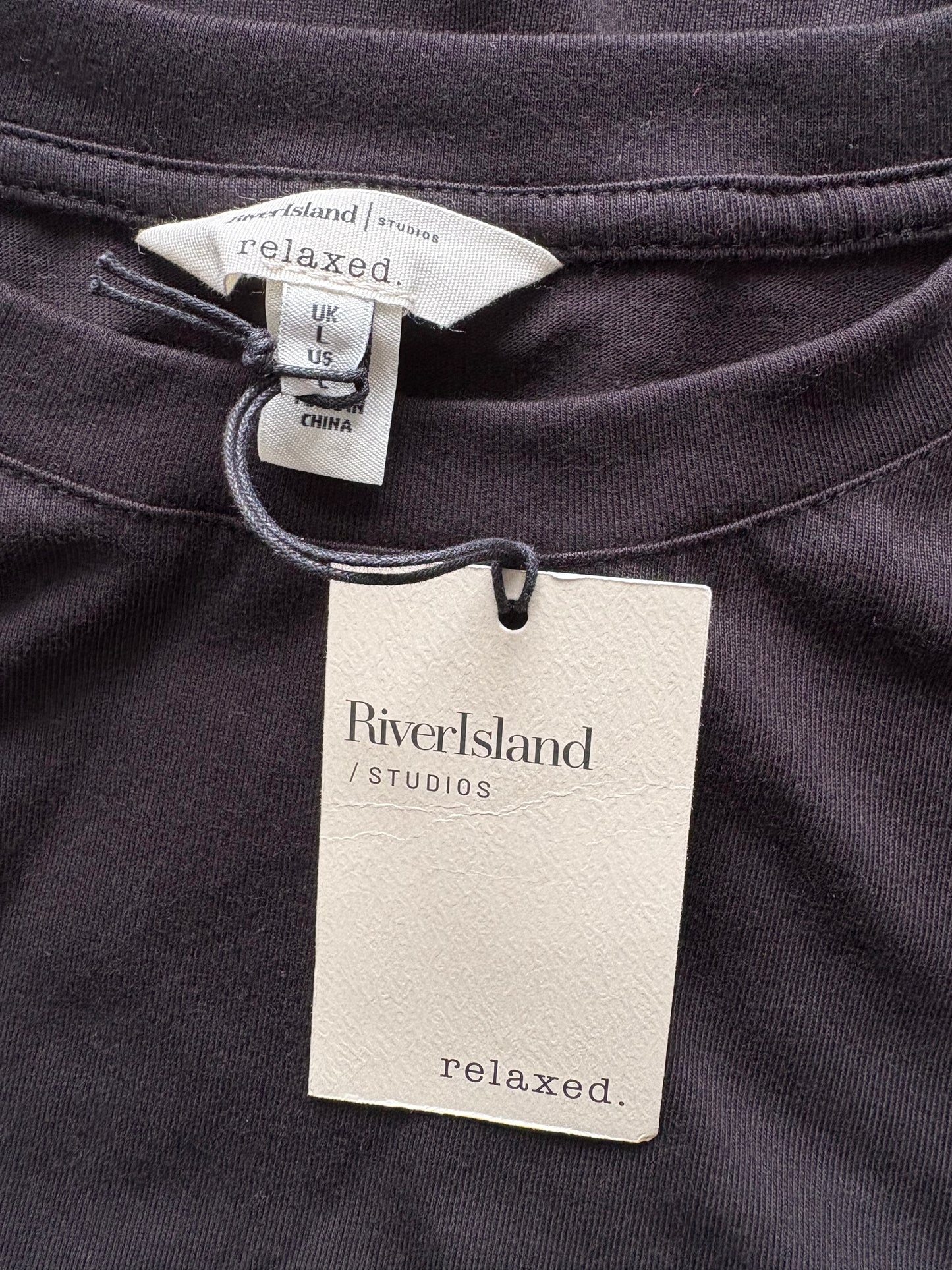 River Island Sequin Flutter Sleeve Short Sleeve Top Colour Black Size L