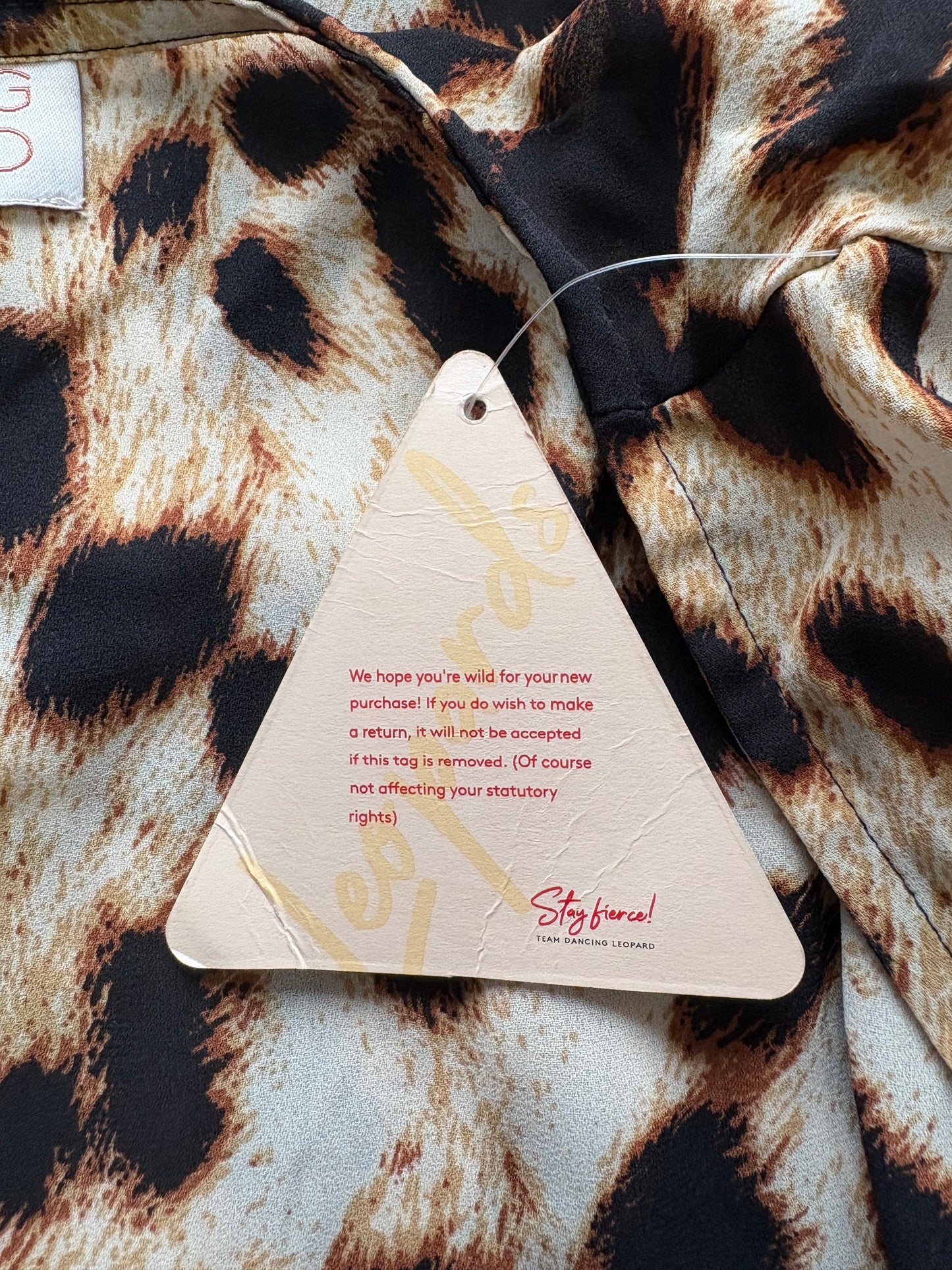 Dancing Leopard Leopard Print Mini Dress Colour Brown/Black Size 14