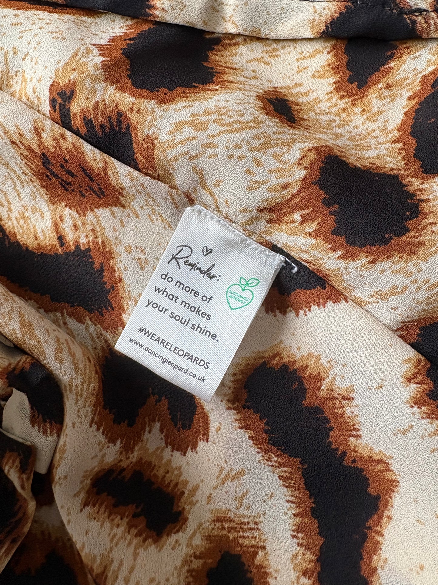 Dancing Leopard Leopard Print Mini Dress Colour Brown/Black Size 14