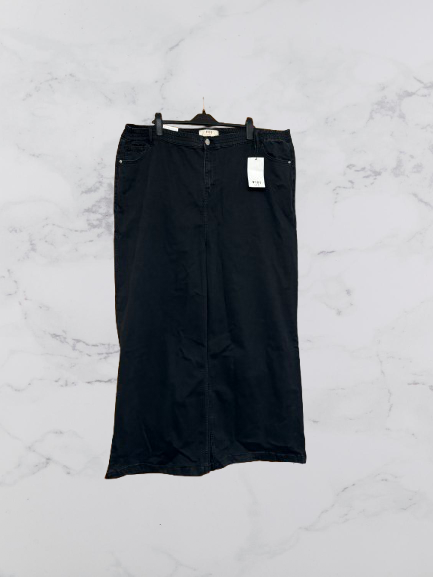 Yours Clothing Wide Leg Trousers Colour Black Size 24