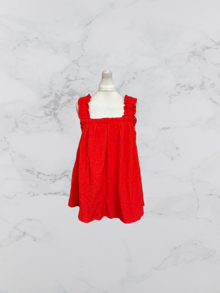 JS Millenium Tie At Back Waffle Top Colour Red Size L