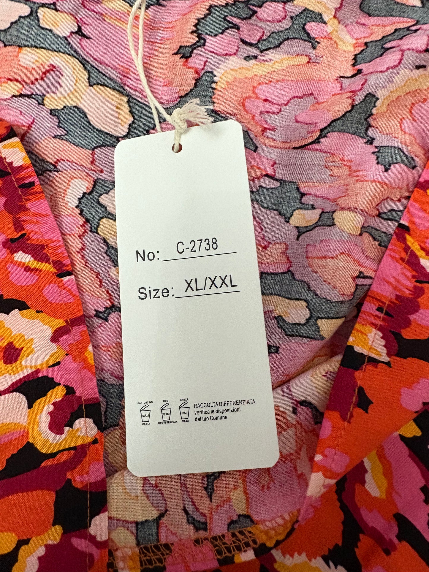 Evelin Short Sleeve Midi Dress Colour Red Multi Size XL/XXL One Size 8-16