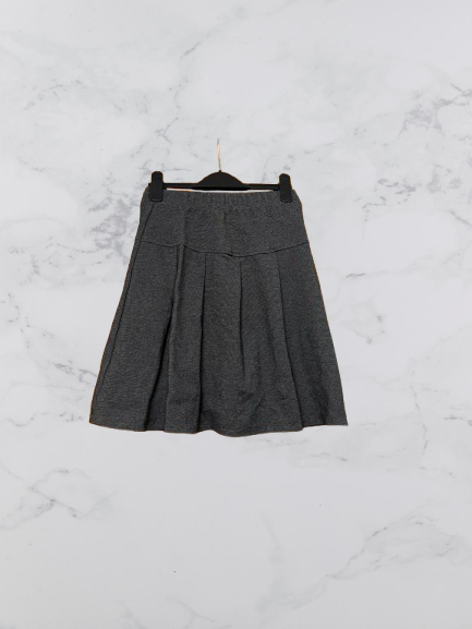 John Lewis Jersey Panel Pleated Skirt Colour Grey Size 10 Years