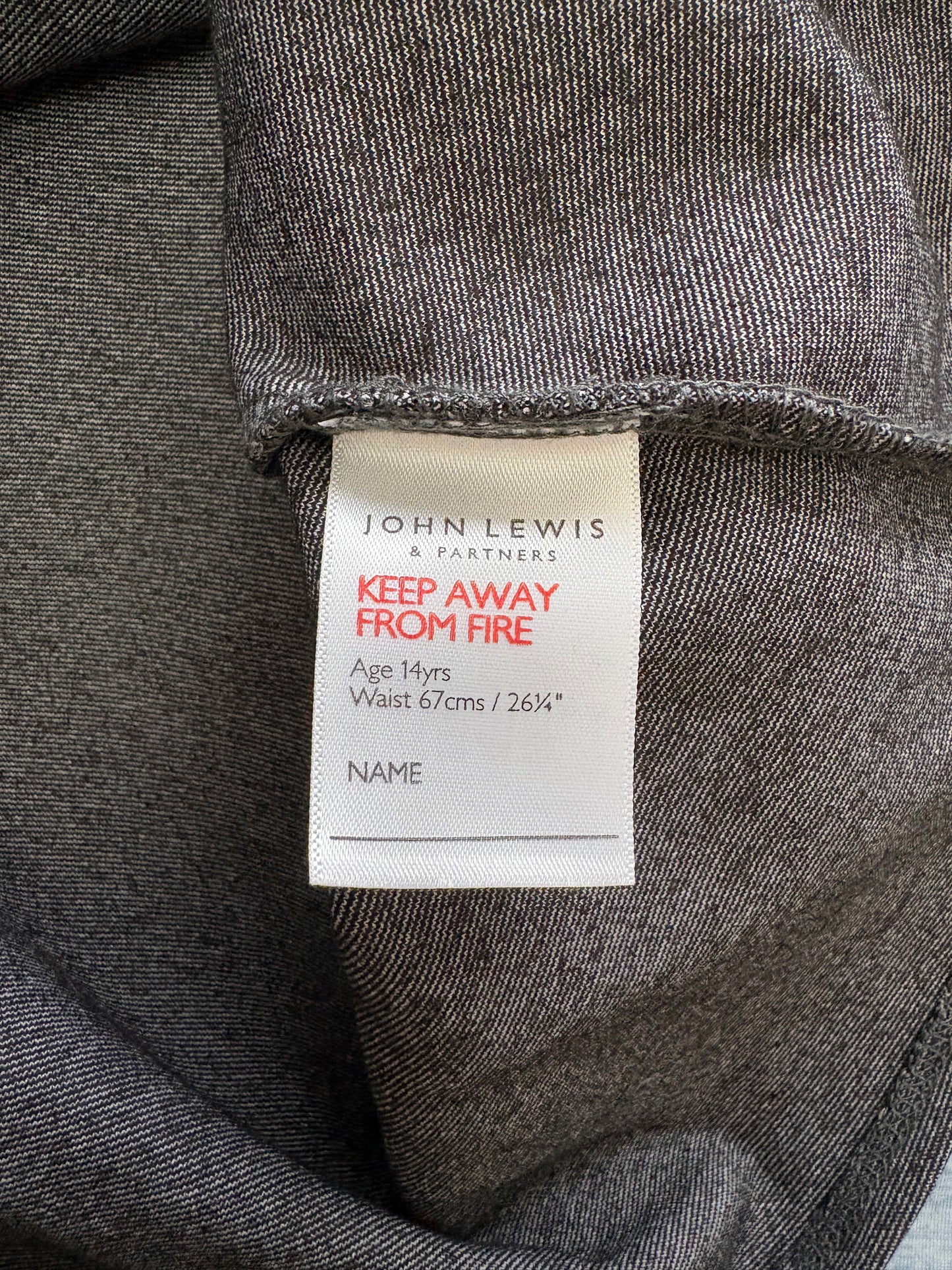 John Lewis Jersey Panel Pleated Skirt Colour Grey Size 14 Years