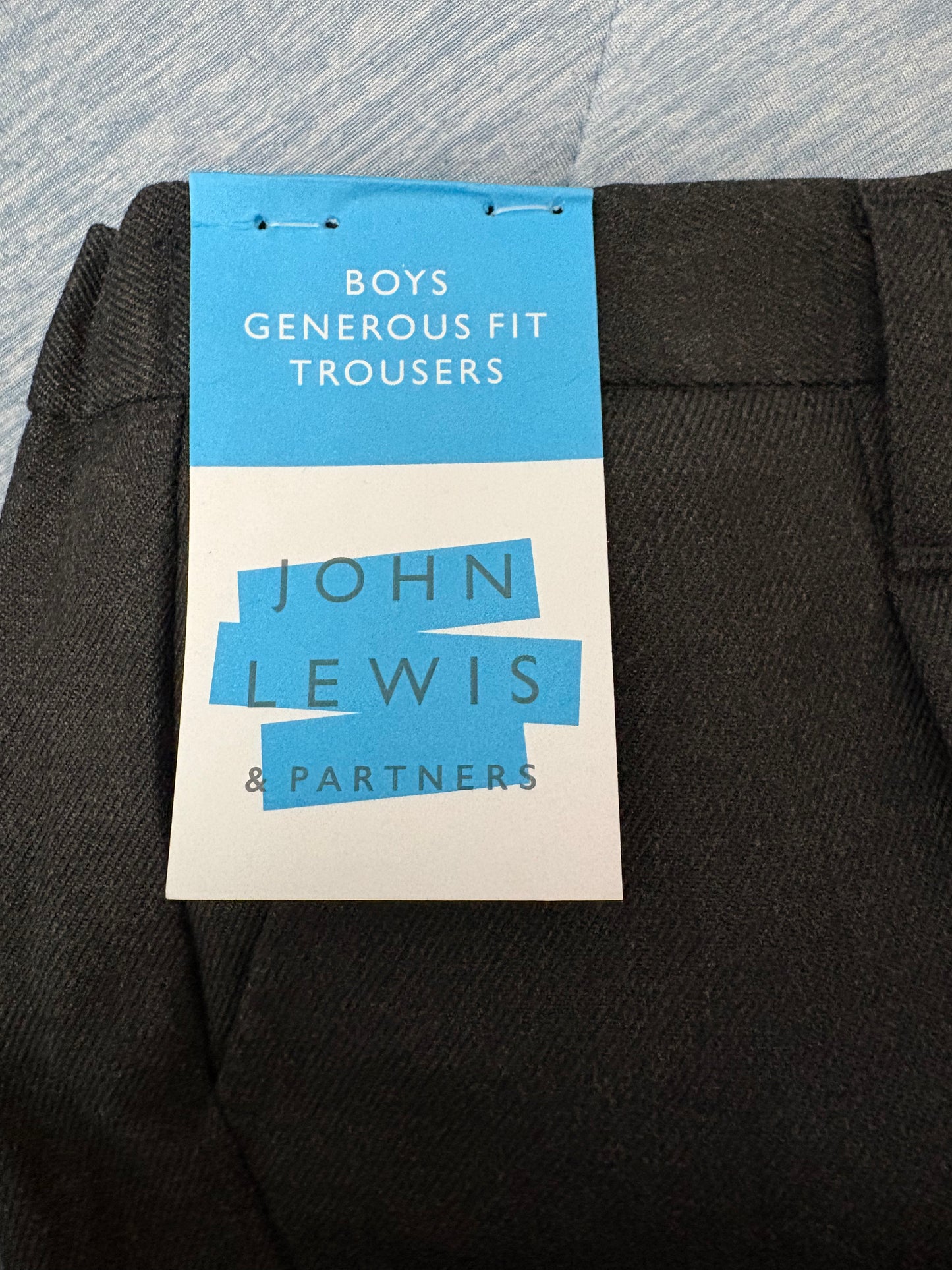 John Lewis Generous Fit Trousers Colour Dark Grey Size 5 Years