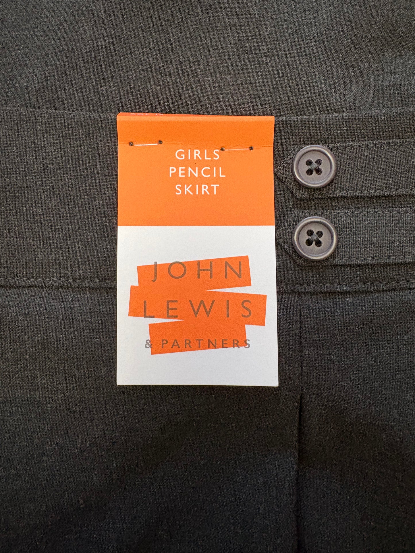 John Lewis Pencil Skirt Colour Grey Size 15 Years