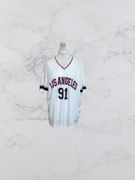 Rising V Neck Short Sleeve T-Shirt Colour White Size M/L One Size 10-16