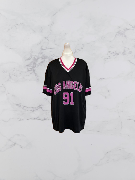 Rising V Neck Short Sleeve T-Shirt Colour Black Size M/L One Size 10-16