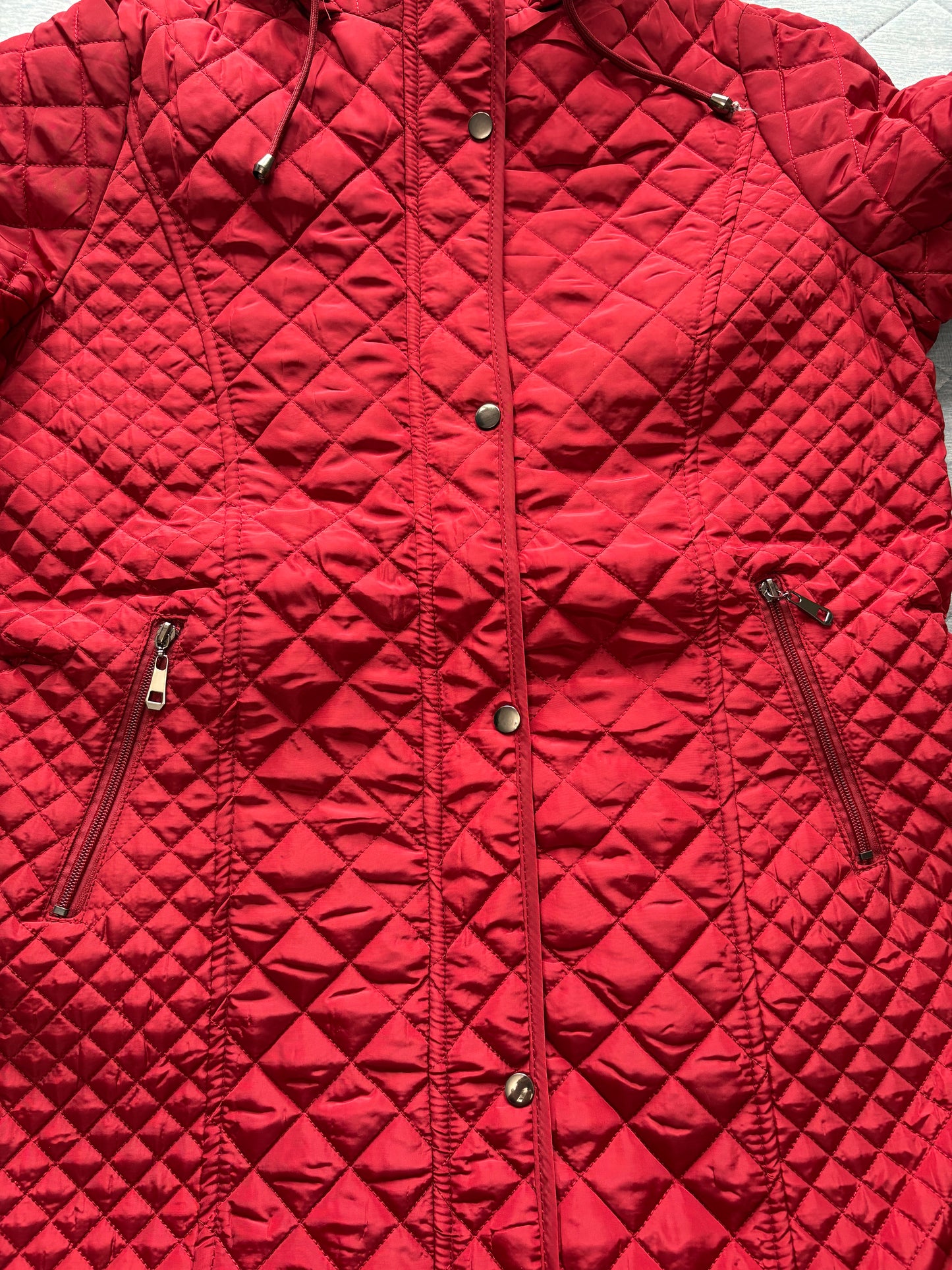 Cissy & Co Lightweight Quilted Jacket Colour Red Size XL