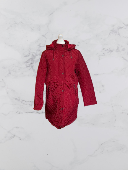 Cissy & Co Lightweight Quilted Jacket Colour Red Size XL