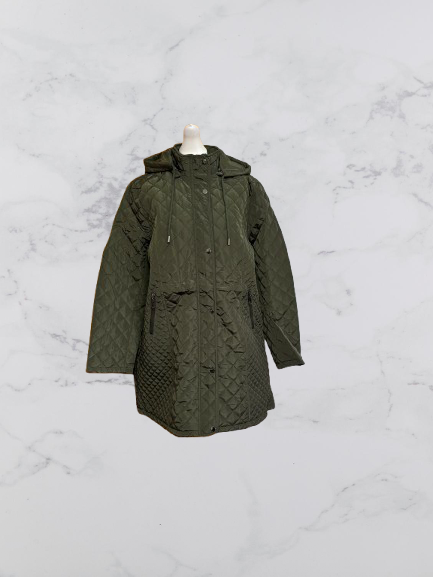 Cissy & Co Lightweight Quilted Jacket Colour Dark Green Size XL