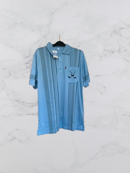 Be Lucky Short Sleeve Polo Shirt Colour Light Blue Size L