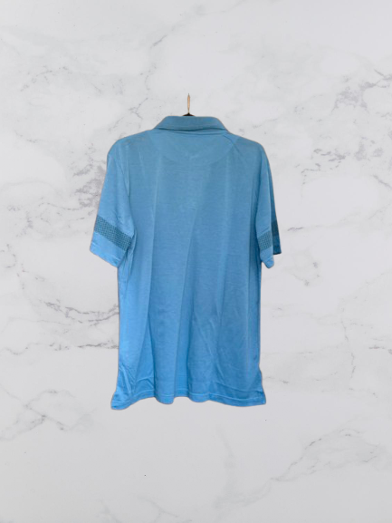 Be Lucky Short Sleeve Polo Shirt Colour Light Blue Size L