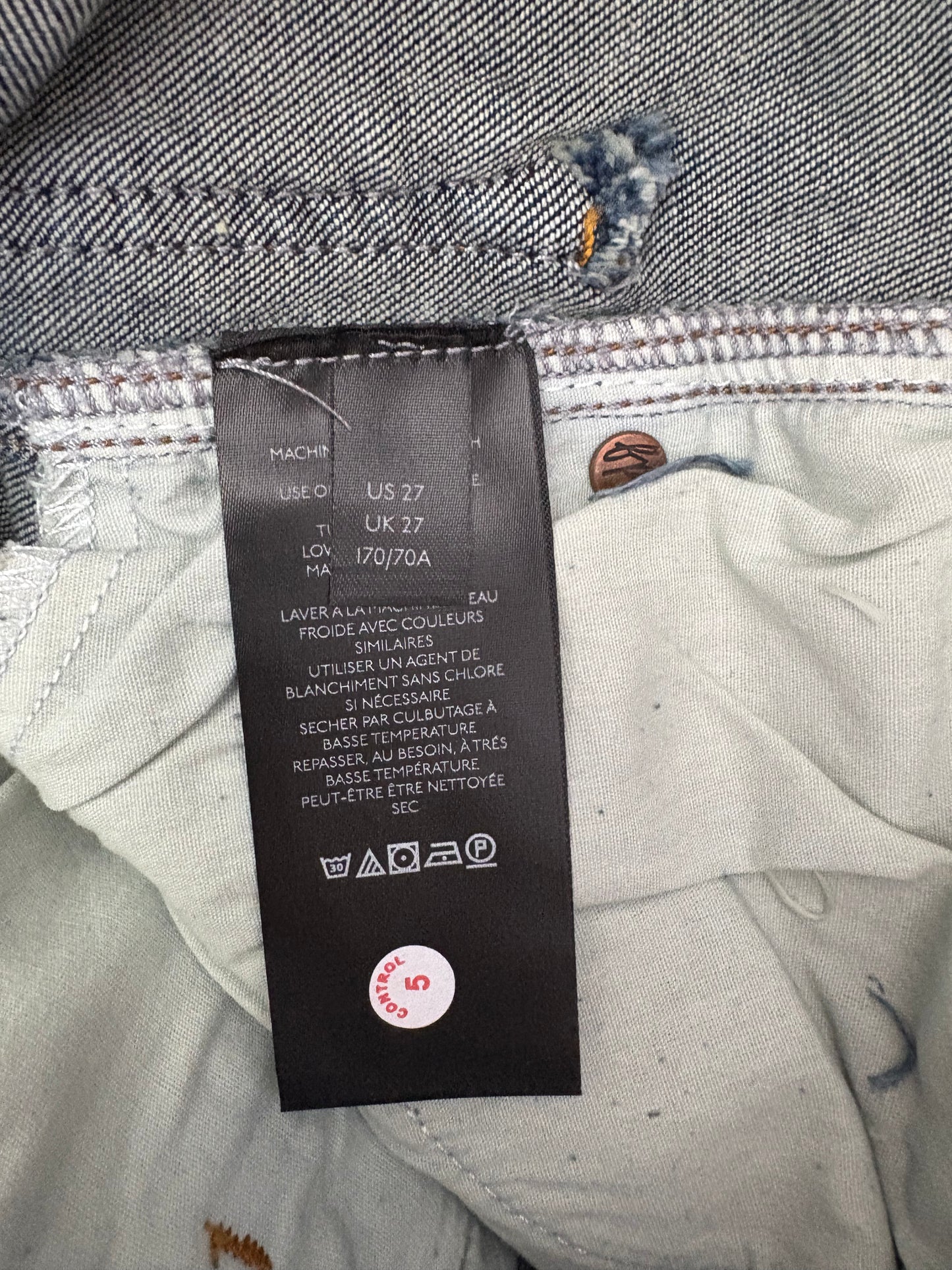 Free People We The Free 'Raw' high rise jeggings Colour Dark Denim Size 27 UK Size 6/8