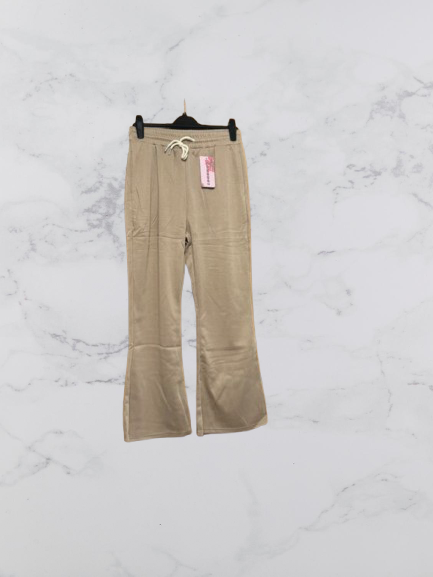 Comodo7 Flared Leg Jogging Trousers Colour Beige One Size 10-16