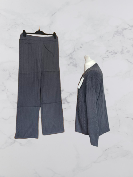 Classic&Co Knitted Lounge Set Colour Charcoal One Size 8-16