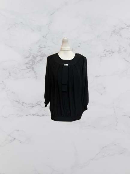FM Collection long sleeve top Colour Black Size M